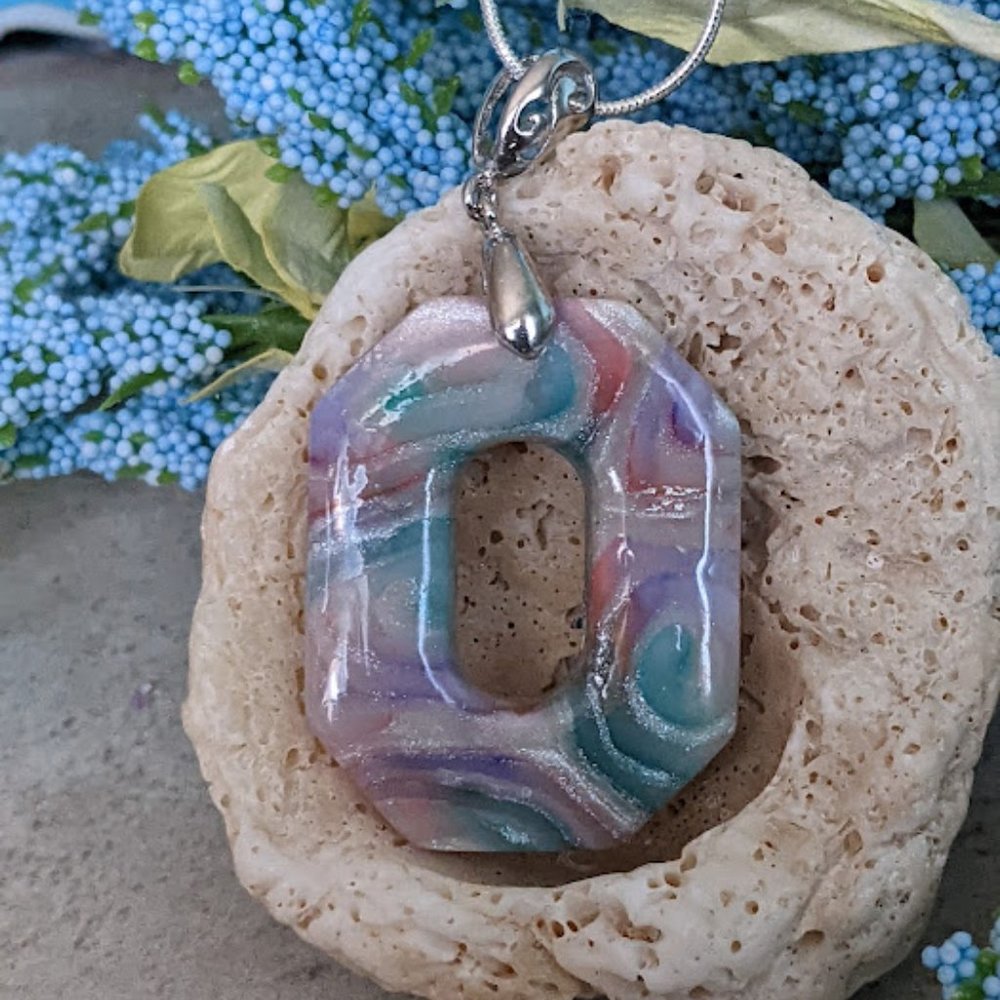 Beautiful Pastel Octogon Necklace